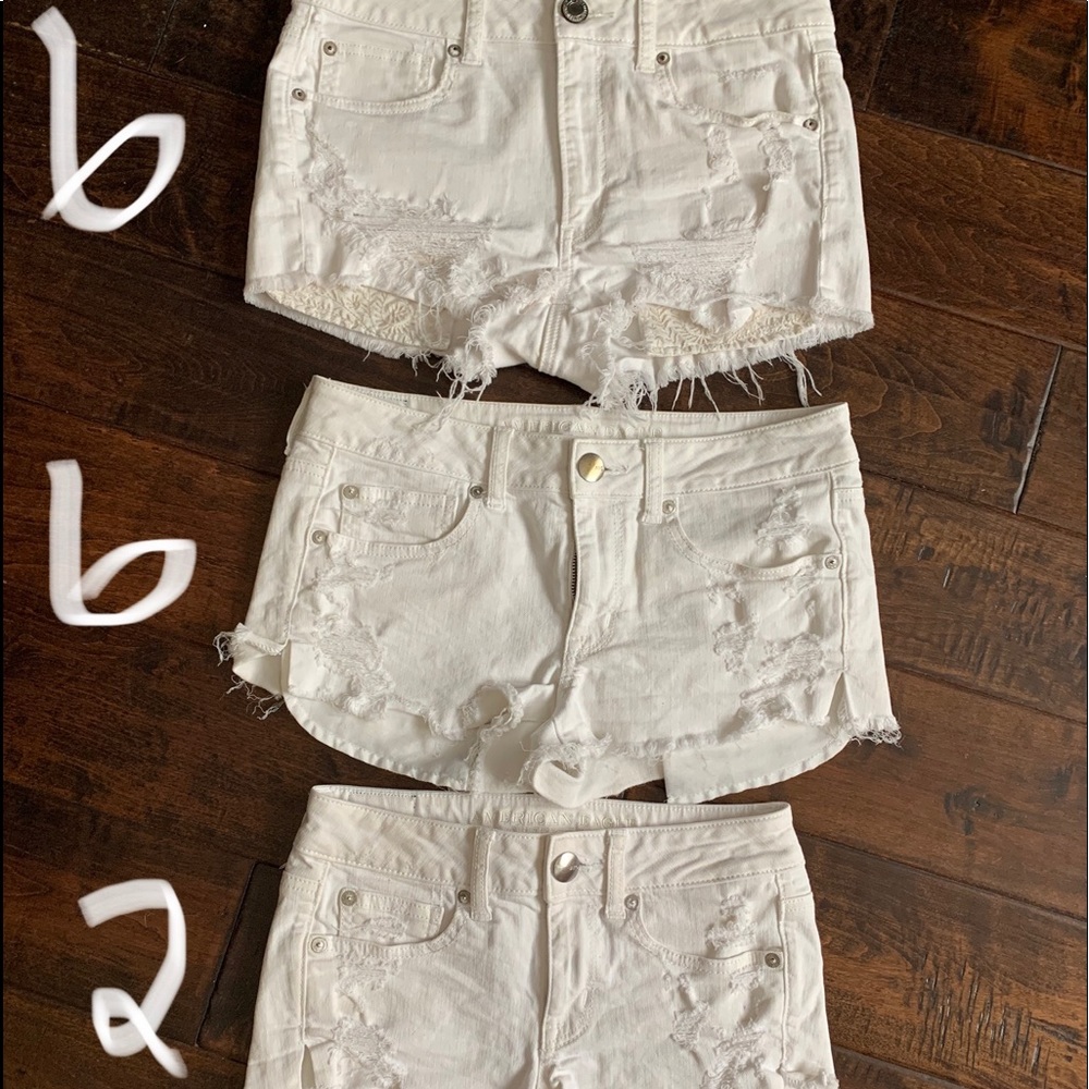White Jean Shorts
